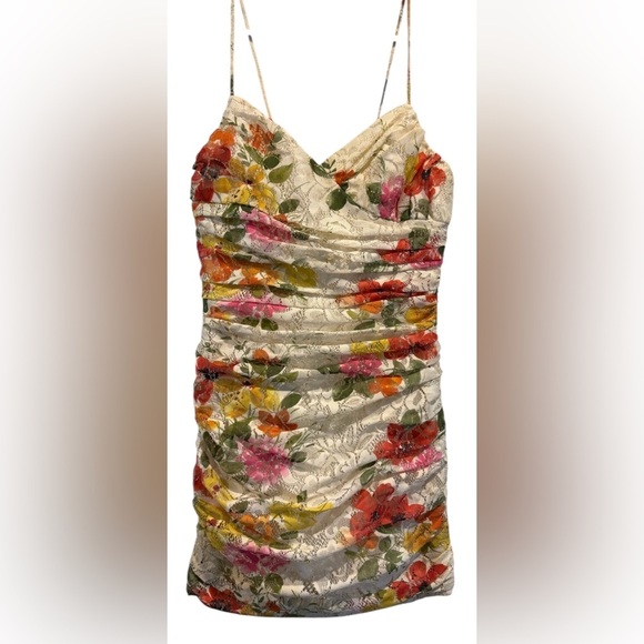 Phoebe Couture Multicolor Floral Mini Dress - Picture 1 of 5